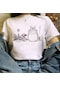 Harajuku Kawaii T Shirt Kadın Ullzang Tshirt Komik Karikatür T-shirt Sevimli Anime Üst Tee Unisex T-shirt Beyaz
