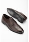 Hakiki Deri Dikişli M Model Bağlı Kahverengi Erkek Klasik Ayakkabı-2829-kahve