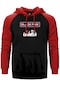 Blackpink Face Kırmızı Renk Reglan Kol Kapşonlu Sweatshirt Kırmızı