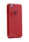 Tecno - İphone Uyumlu İphone 6 Plus / 6s Plus - Kılıf Simli Koruyucu Shining Silikon - Kırmızı