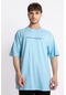 Adam Boxes Oversize O-yaka T-shirt Fmsuelto - Açık Mavi