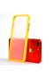 Noktaks - iPhone Uyumlu 8 Plus - Kılıf Arkası Mat Buzlu Kenarı Renkli Düğmeli Fri Silikon - Sarı