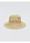 Kadın Doğal Örgü Hasır Şapka Plaj Şapkası - Standart