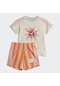 Adidas Kc0771 Tee Short Set Çocuk Eşofman Takımı Krem