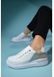 Fresh Beyaz Renkli Simli Kadın Spor Ayakkabı