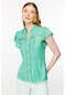 Ekol Kadın Düğmeli Gömlek 1050 Yeşil