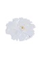Beyaz Çiçek Güzel Şekil Servis Altlığı Zarif İnce Doku Polyester Yemek Mat
