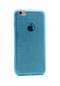 Kilifone - İphone Uyumlu İphone 7 Plus - Kılıf Simli Koruyucu Shining Silikon - Mavi