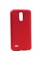 Noktaks - Lg Uyumlu Lg Stylus 3 - Kılıf Mat Renkli Esnek Premier Silikon Kapak - Kırmızı