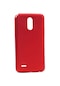 Noktaks - Lg Uyumlu Lg Stylus 3 - Kılıf Mat Renkli Esnek Premier Silikon Kapak - Kırmızı