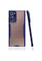Kilifone - Samsung Uyumlu Galaxy Note 20 Ultra - Kılıf Kenarı Renkli Arkası Şeffaf Parfe Kapak - Lacivert