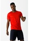 Maraton Active Slimfit Erkek Bisiklet Yaka Kısa Kol Training Kırmızı T-Shirt 17157-Kırmızı