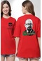 Heisenberg Breaking Bad Kırmızı Oversize Unisex Ön Ve Sırt Baskılı Tişört Kırmızı