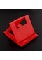 Kırmızı Evrensel Plastik Tutucu Masaüstü Standı Katlanabilir Telefon Ve Tablet Braketi Akıllı Telefon Için Şeker Renk Halkası