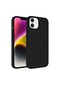 Noktaks - iPhone Uyumlu 12 - Kılıf Kablosuz Şarj Destekli Plas Silikon Kapak - Siyah