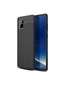 Noktaks - Samsung Galaxy Uyumlu A81 Note 10 Lite - Kılıf Deri Görünümlü Auto Focus Karbon Niss Silikon Kapak - Siyah