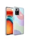 Noktaks - Xiaomi Uyumlu Xiaomi Redmi 10 - Kılıf Kenarlı Renkli Desenli Elegans Silikon Kapak - No7