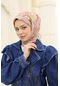 Silk Home Soft Eşarp 73078-25 Gri, Mercan, Yeşil, Karolina Mavi