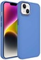 iPhone Uyumlu 13 Kılıf Metal Çerçeve Hassas Butonlu Renkli Içi Kadife Kilifi Kapak Luna - Lavendery Gray