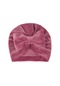 Koyu Pembe Yumuşak Pazen Bebek Şapka Ilmek Düz Renk Çocuklar Yenidoğan Türban Şapka Kış Sıcak Elastik Bebek Erkek Bebek Kız Beanie Bonnet Caps