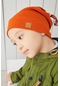 Erkek Bebek Çocuk Şapka Bere El Yapımı Rahat Cilt Dostu %100 Pamuklu Kaşkorse-7169 - Kiremit