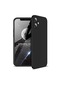 Noktaks - iPhone Uyumlu 12 Mini - Kılıf 3 Parçalı Parmak İzi Yapmayan Sert Ays Kapak - Siyah