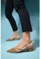 Luvishoes Steve Kahve Rugan Kadın Kısa Topuklu Sandalet
