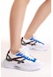 Tonny Black Kadın Beyaz Sax Faylon Taban Şeritli Bağcıklı Spor Ayakkabı