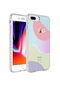 Noktaks - iPhone Uyumlu 7 Plus - Kılıf Kenarlı Renkli Desenli Elegans Silikon Kapak - No7