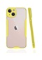 Noktaks - iPhone Uyumlu 14 Plus - Kılıf Kenarı Renkli Arkası Şeffaf Parfe Kapak - Mor