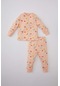 Defacto Kız Bebek Desenli Uzun Kollu Pijama Takımı B7748a524sppn170