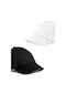 Unisex Siyah Ve Beyaz Rengi 2'li Beyzbol Şapka Seti - Unisex