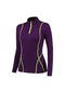 Plus Kadife Uzun Kollu Yoga Spor Kıyaf Sweatshirt Mor