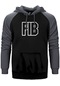 Gta Fbı Text Gri Renk Reglan Kol Kapşonlu Sweatshirt