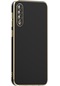 Samsung Galaxy A50 Kılıf Lopard Parlak Kenarlı Altın Işlemeli Kamera Korumalı Kapak Bark - Siyah