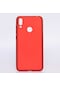 Tecno - Huawei Y7 Prime 2019 / Y7 2019 - Kılıf Mat Renkli Esnek Premier Silikon Kapak - Kırmızı