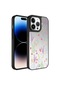 Noktaks - iPhone Uyumlu 14 Pro - Kılıf Aynalı Desenli Kamera Korumalı Parlak Mirror Kapak - Dallar
