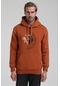 New World Polo Kapüşonlu Kiremit Slim Fit Hoodie 22fwm64030