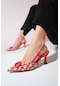 Luvishoes Boiro Kırmızı Kadın Arkası Açık Topuklu Ayakkabı