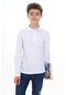 Kinderos Polo Yaka Okul Sweatshirt Beyaz ECCK-ATY-SWY-30075-1-2