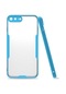 Kilifone - İphone Uyumlu İphone 8 Plus - Kılıf Kenarı Renkli Arkası Şeffaf Parfe Kapak - Mavi