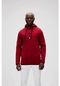 Bad Bear Defence Half Zip Erkek Bordo Kapüşonlu Sweatshirt