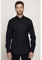 Tudors Modern Fit %100 Pamuk Armürlü Premium Erkek Siyah Gömlek-27708-siyah