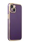 Noktaks - İphone Uyumlu İphone 14 Plus - Kılıf Parlak Renkli Bark Silikon Kapak - Derin Mor
