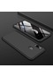 Kilifone - Samsung Uyumlu Galaxy A20 - Kılıf 3 Parçalı Parmak İzi Yapmayan Sert Ays Kapak - Siyah