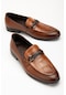 Hakiki Deri Rok Kroko Taba Erkek Klasik Loafer Ayakkabı-2942-taba