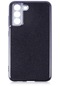 Samsung Galaxy S21 Fe Kılıf Renkli Simli Kamera Çıkıntılı Parlak Shining Arka Kapak - Siyah