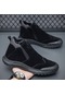 2024 Yeni Sonbahar Baotou Zemin Ayakkabı Erkek Trendy Çok Yönlü Yumuşak Taban Yüksek Top Spor Martin Çizmeler - Siyah