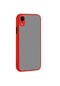 Kilifone - İphone Uyumlu İphone Xr 6.1 - Kılıf Arkası Buzlu Renkli Düğmeli Hux Kapak - Kırmızı