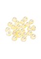 20 Adet Çift Renkli Mat Reçine Boncuk Renkli 5mm Büyük Delik Boncuk Charms Yellow